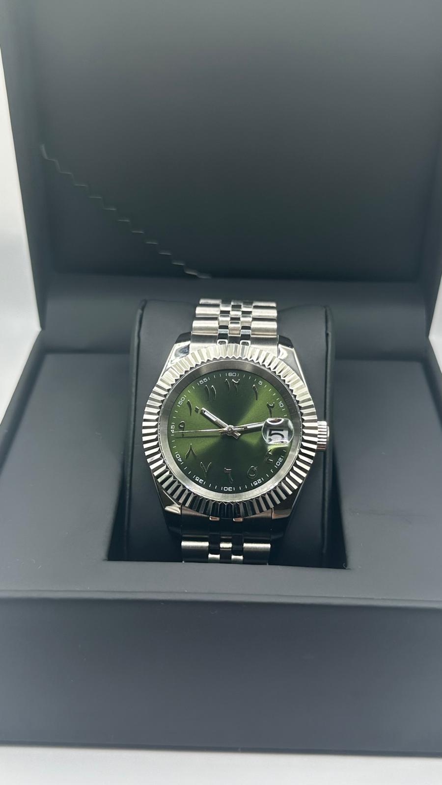 Olive Green Arabic Dial Watch