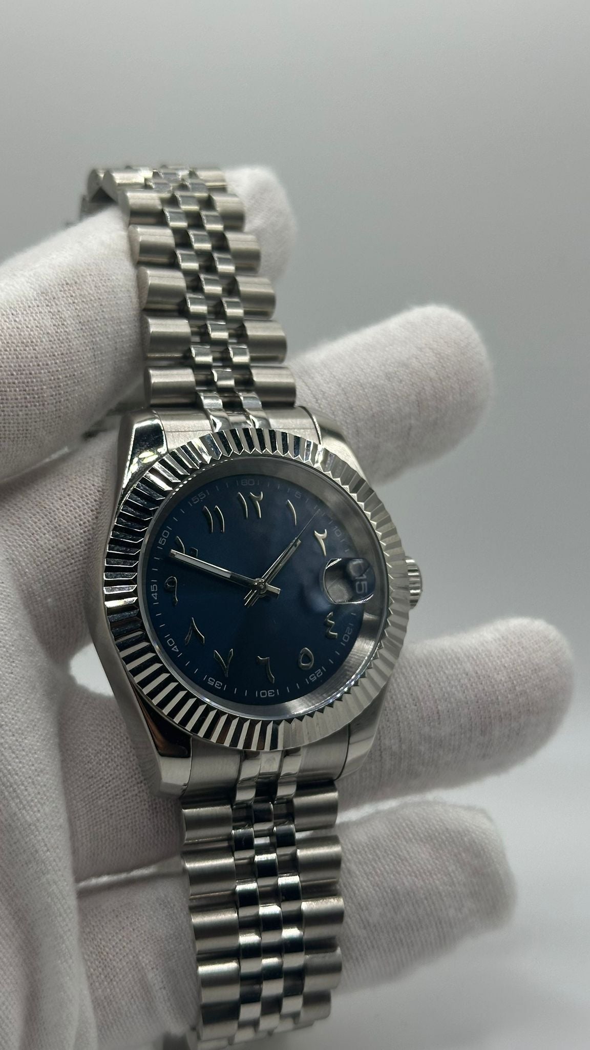 Navy Arabic Dial Watch