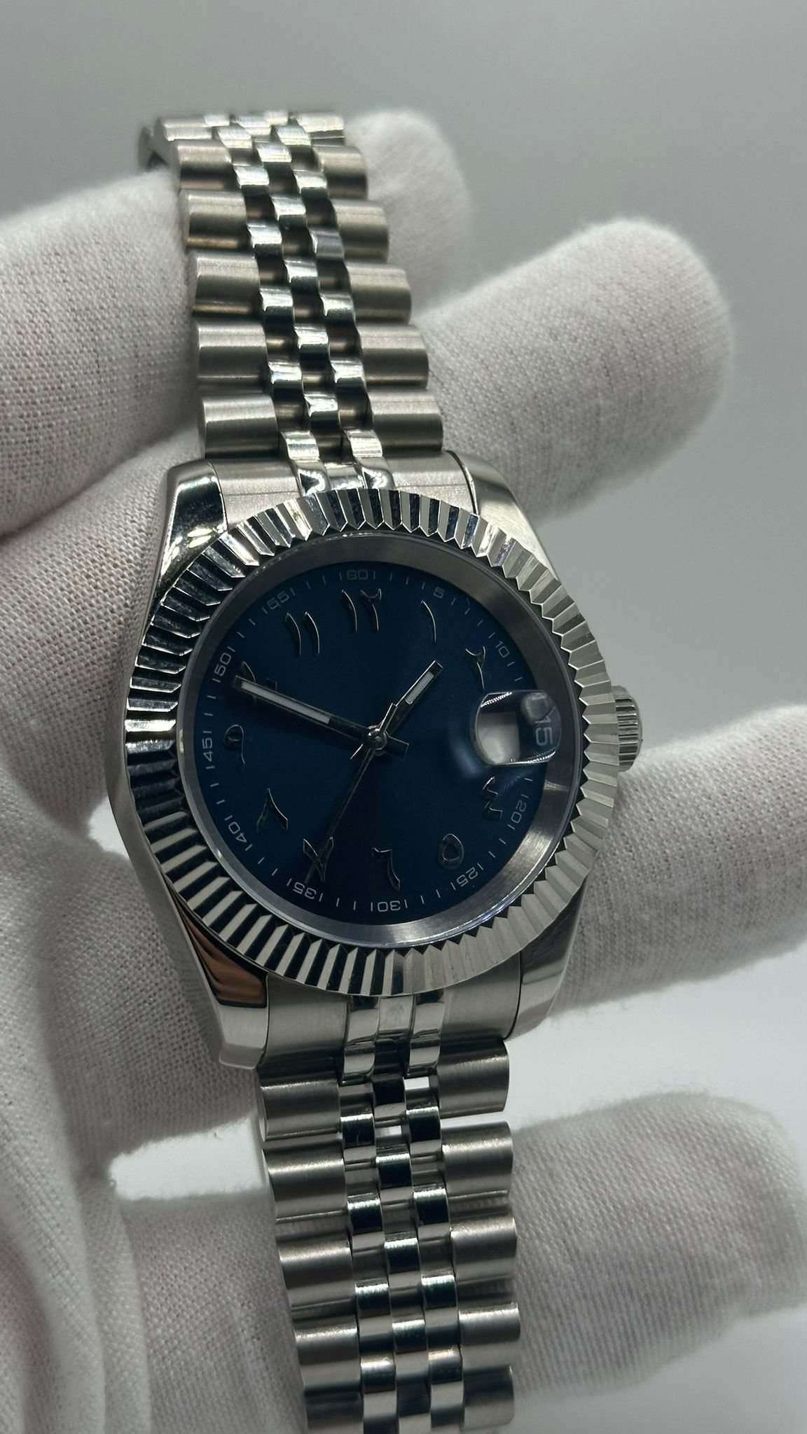 Navy Arabic Dial Watch