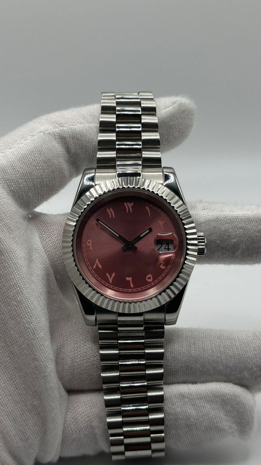 Pink Arabic Dial Watch
